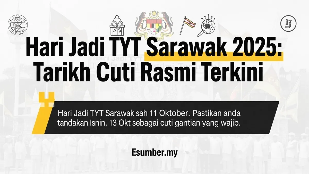 Hari Jadi TYT Sarawak 2025 Tarikh Cuti Rasmi Terkini
