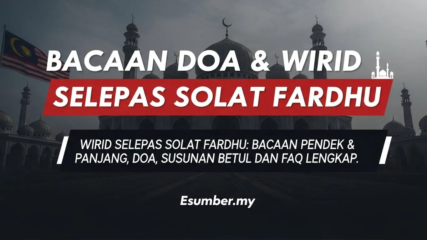 Bacaan DOA & Wirid Selepas Solat Fardhu