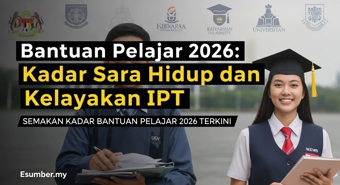 Bantuan Pelajar 2026 Kadar Sara Hidup dan Kelayakan IPT