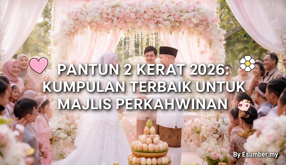 Pantun 2 Kerat 2026: Kumpulan Terbaik untuk Majlis Perkahwinan