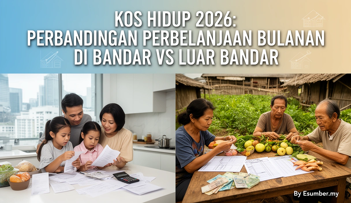 Kos Hidup 2026: Perbandingan Perbelanjaan Bulanan di Bandar vs Luar Bandar