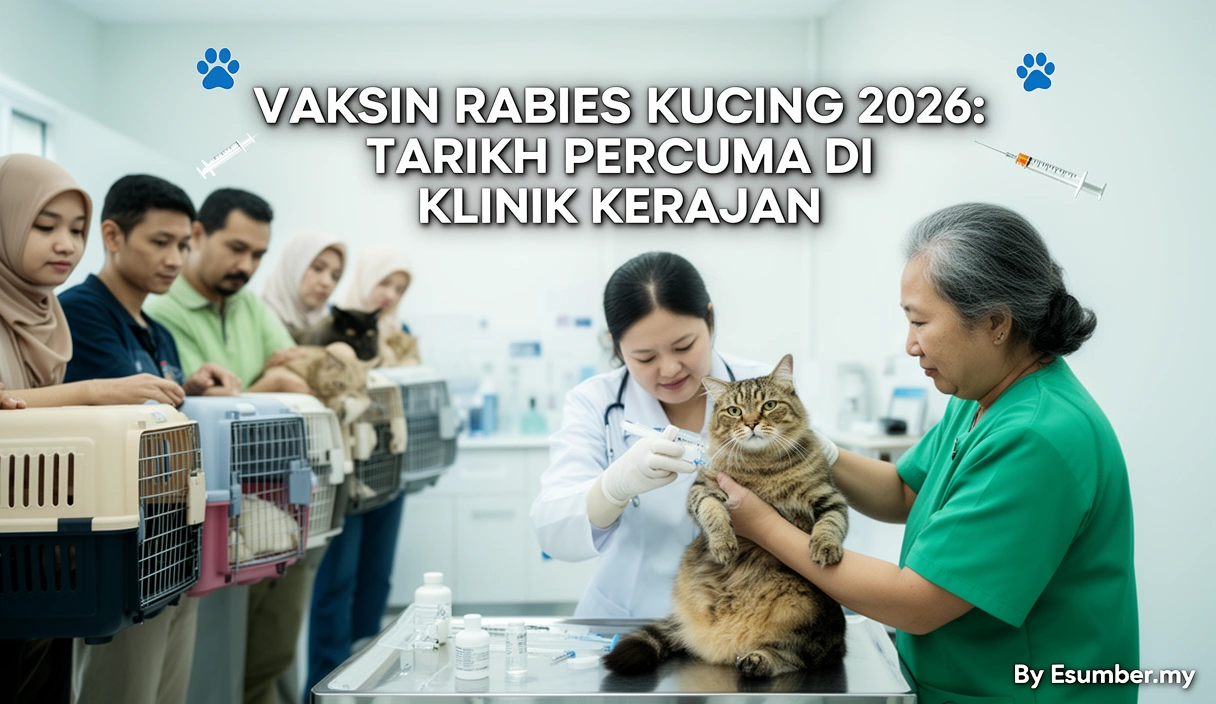 Vaksin Rabies Kucing 2026: Tarikh Percuma di Klinik Kerajaan