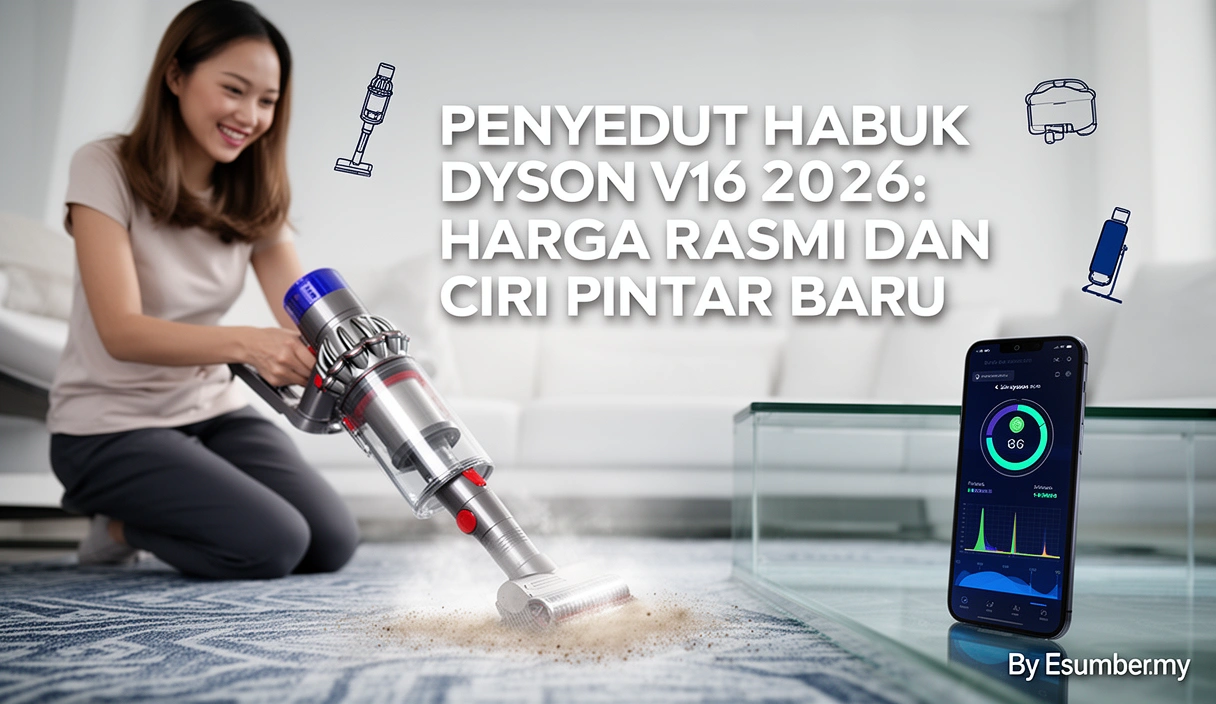 Penyedut Habuk Dyson V16 2026: Harga Rasmi dan Ciri Pintar Baru