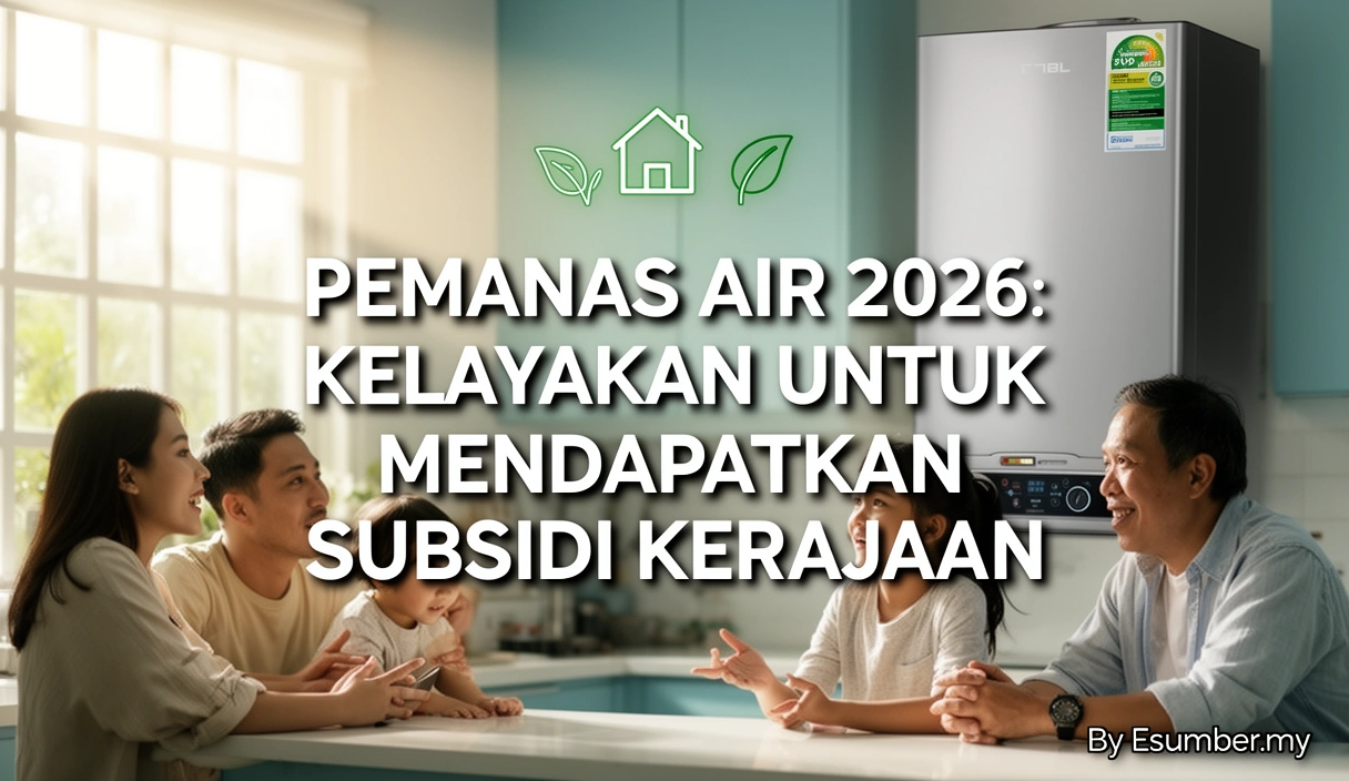 Pemanas Air 2026: Kelayakan untuk Mendapatkan Subsidi Kerajaan