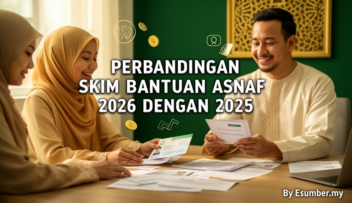 Perbandingan Skim Bantuan Asnaf 2026 dengan 2025