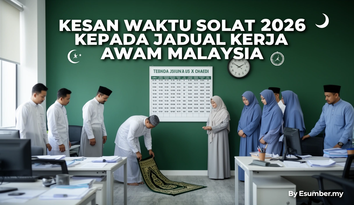Kesan Waktu Solat 2026 kepada Jadual Kerja Awam Malaysia