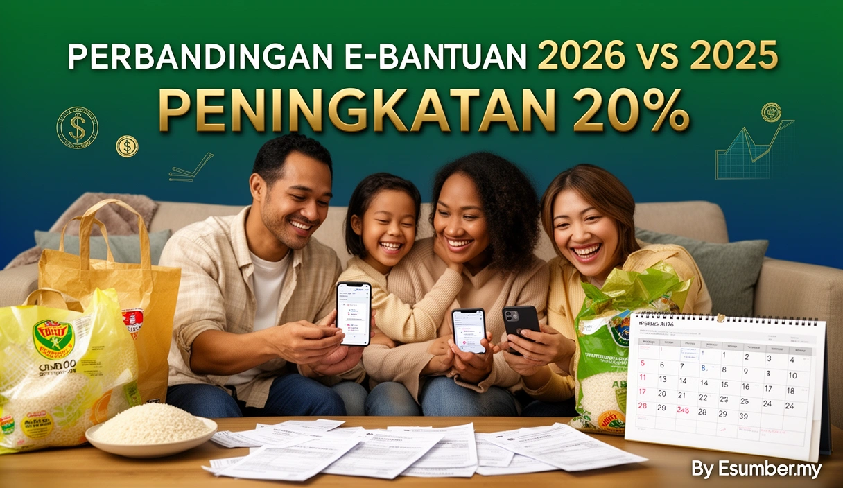 Perbandingan E-Bantuan 2026 vs 2025 Peningkatan 20%