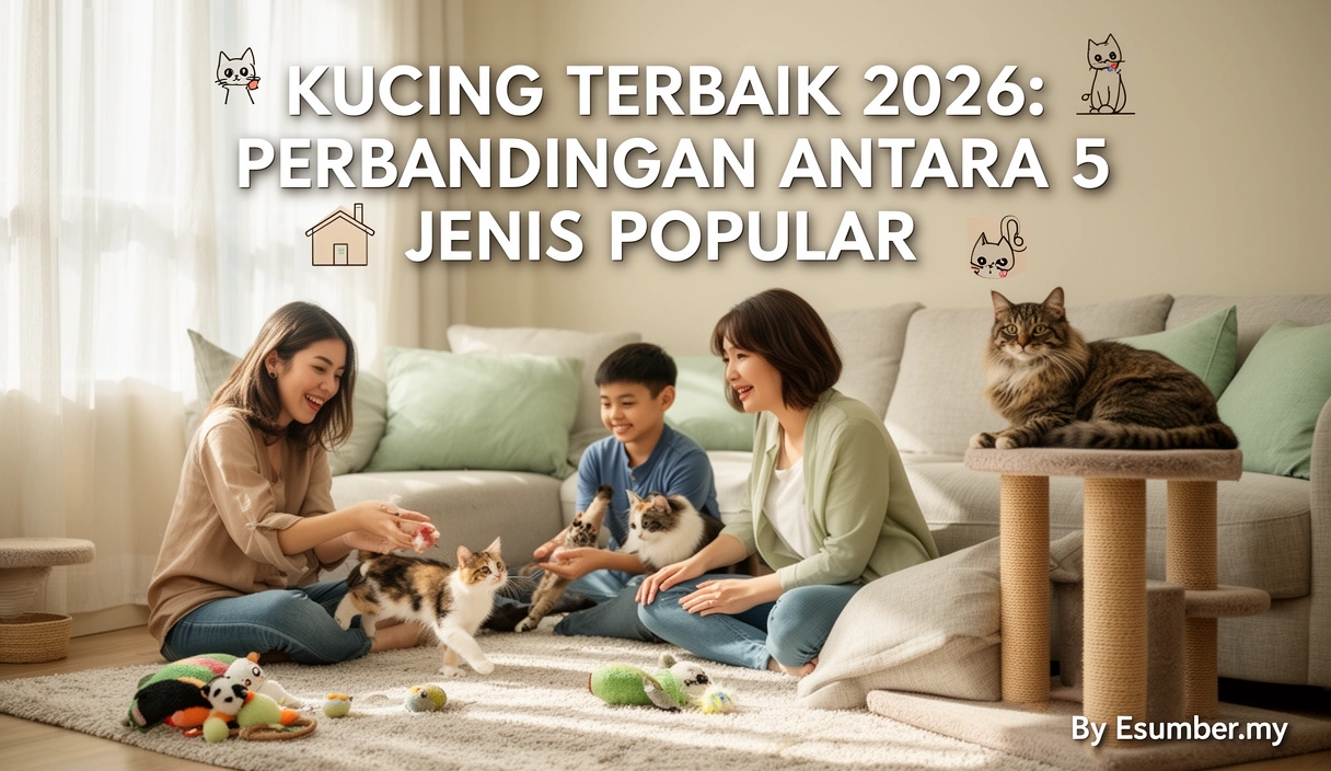 Kucing Terbaik 2026: Perbandingan Antara 5 Jenis Popular