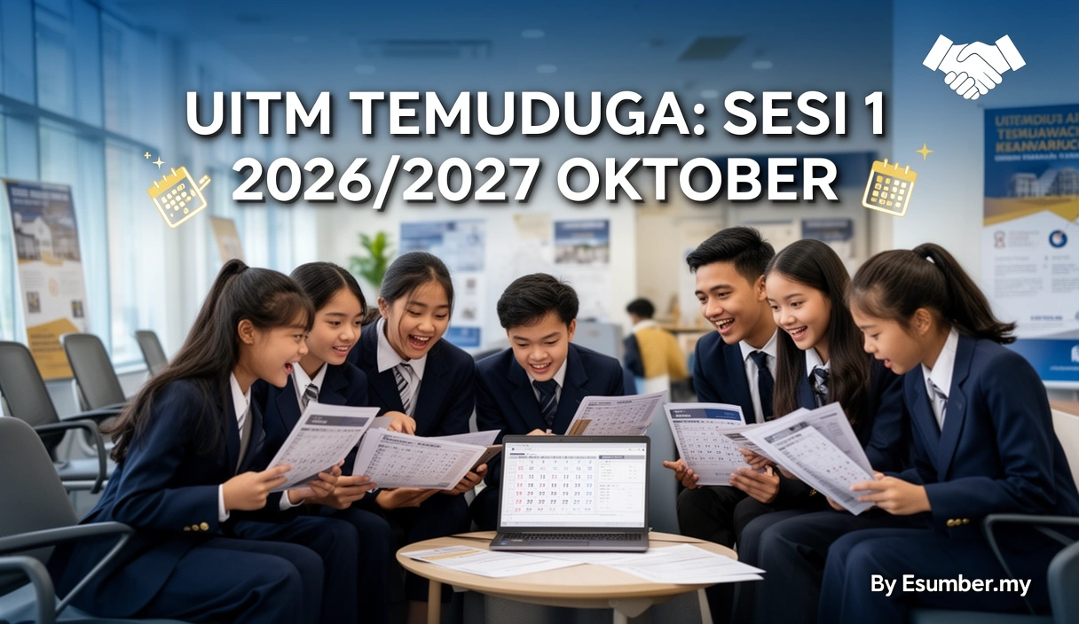 UiTM Temuduga: Sesi 1 2026/2027 Oktober