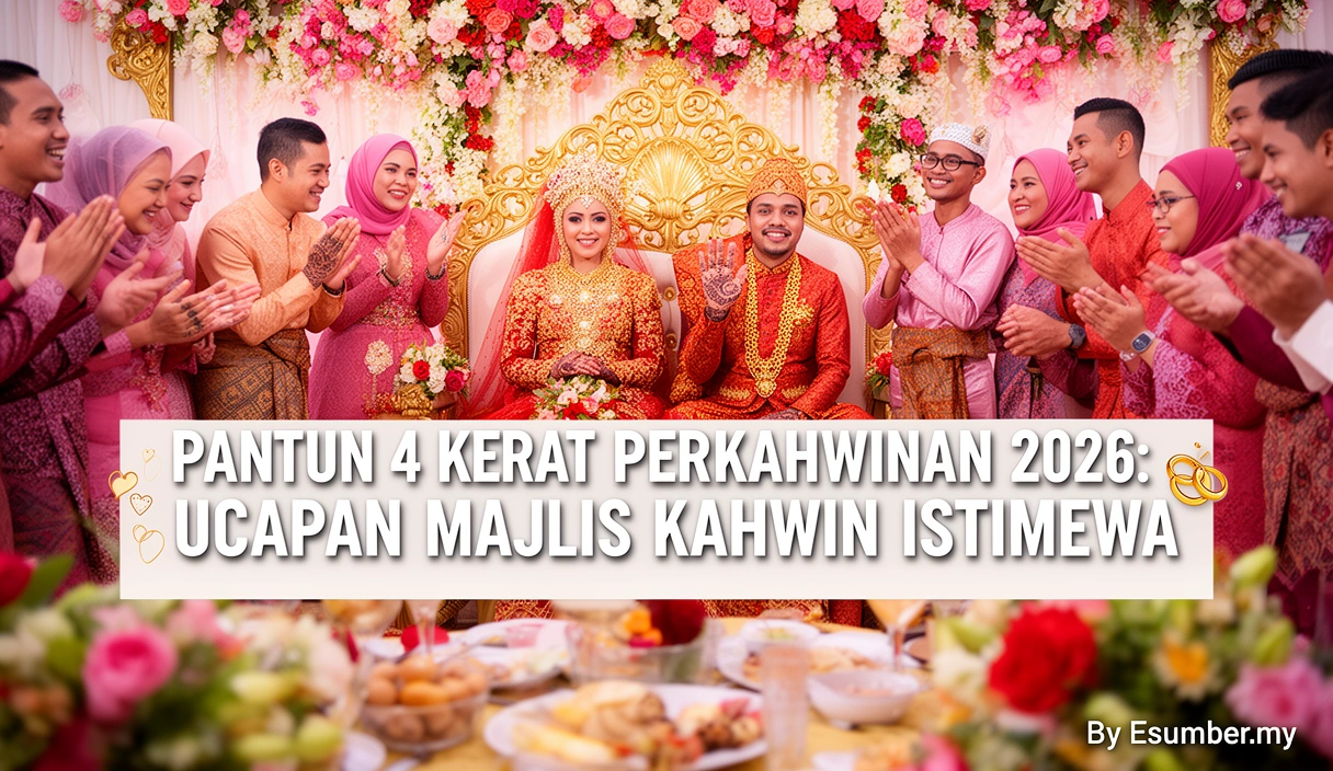 Pantun 4 Kerat Perkahwinan 2026: Ucapan Majlis Kahwin Istimewa
