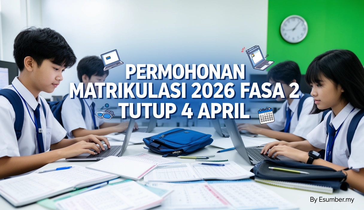 Permohonan Matrikulasi 2026 Fasa 2 Tutup 4 April
