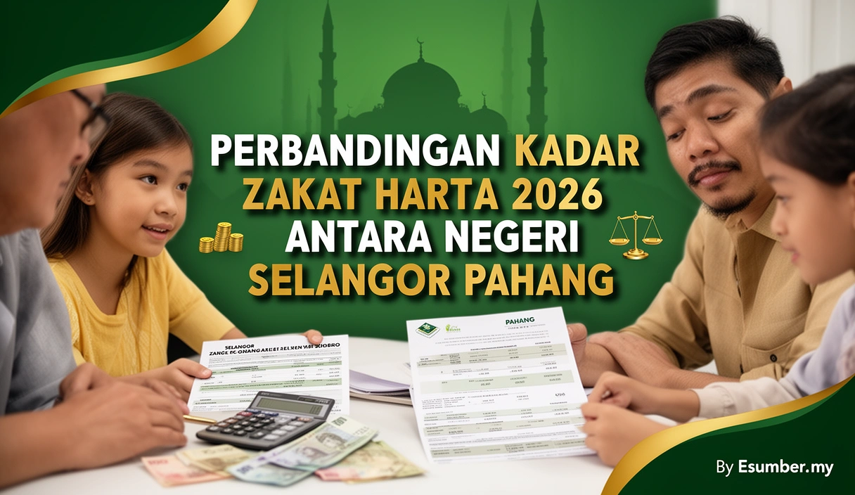 Perbandingan Kadar Zakat Harta 2026 Antara Negeri Selangor Pahang