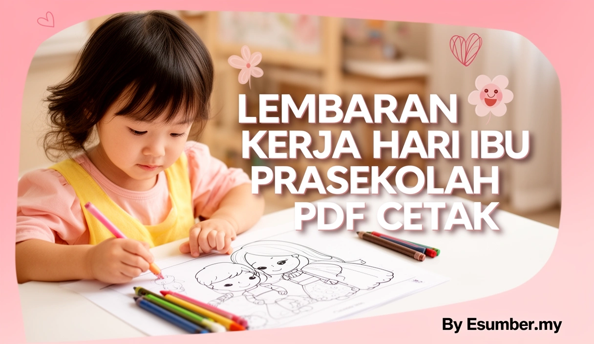 Lembaran Kerja Hari Ibu Prasekolah PDF Cetak