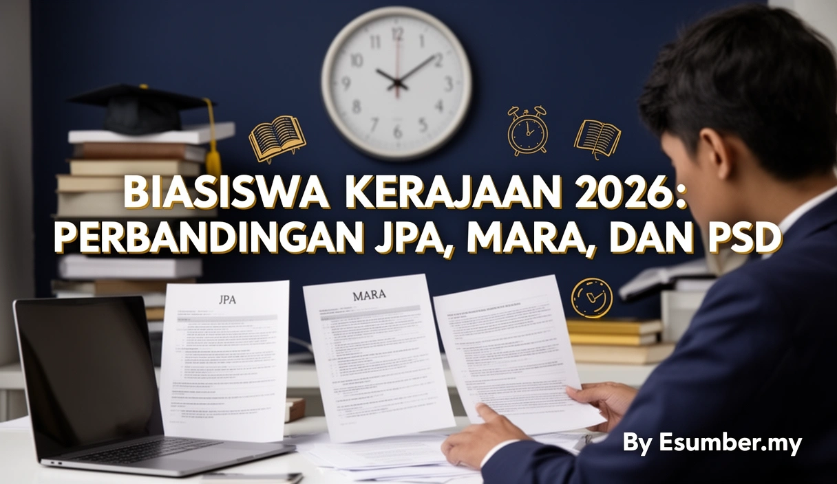 Biasiswa Kerajaan 2026: Perbandingan JPA, MARA, dan PSD