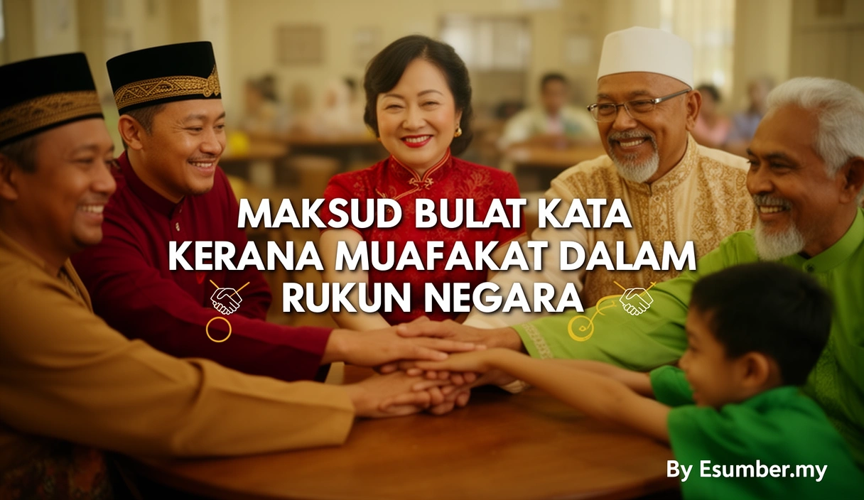 Maksud Bulat Kata Kerana Muafakat dalam Rukun Negara