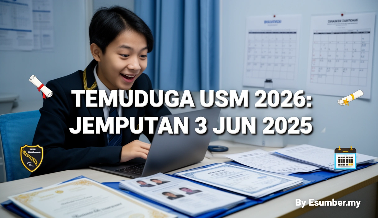 Temuduga USM 2026: Jemputan 3 Jun 2025