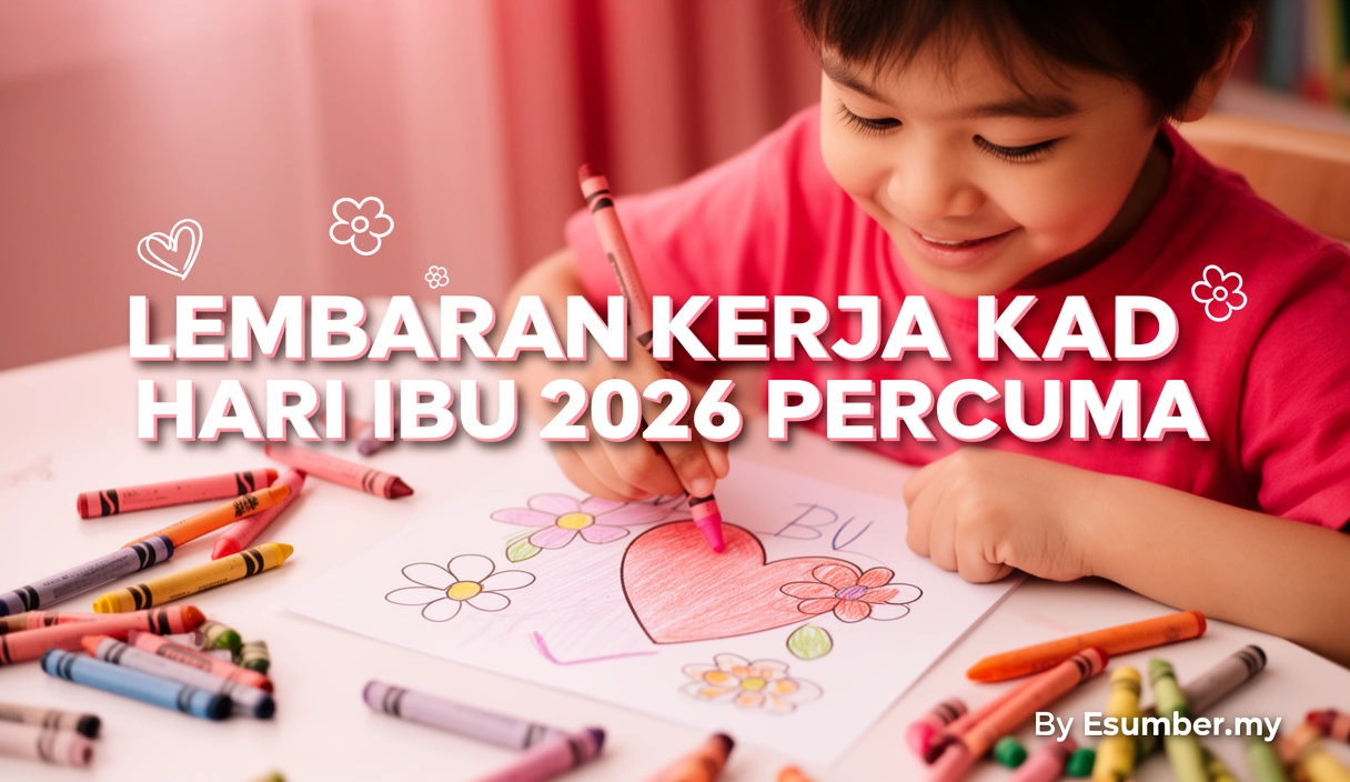 Lembaran Kerja Kad Hari Ibu 2026 Percuma