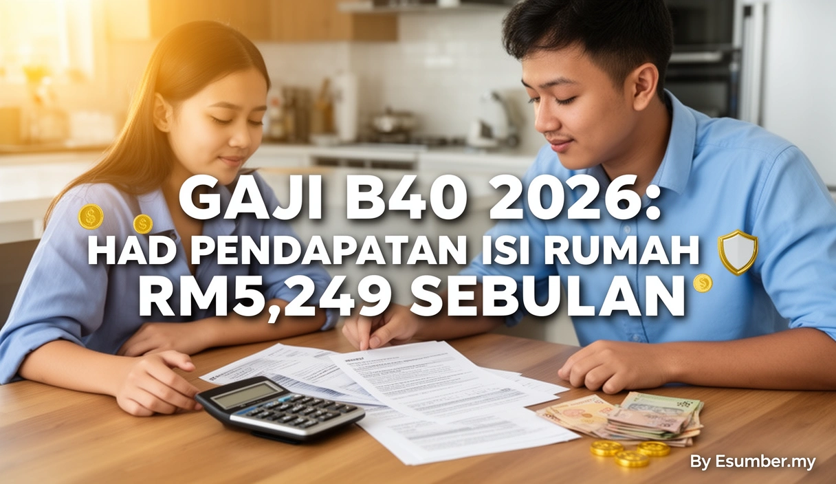 Gaji B40 2026: Had Pendapatan Isi Rumah RM5,249 Sebulan