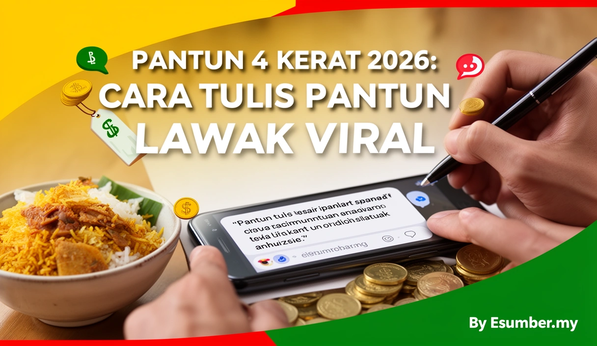 Pantun 4 Kerat 2026: Cara Tulis Pantun Lawak Viral