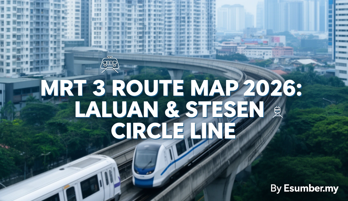 MRT 3 Route Map 2026: Laluan & Stesen Circle Line