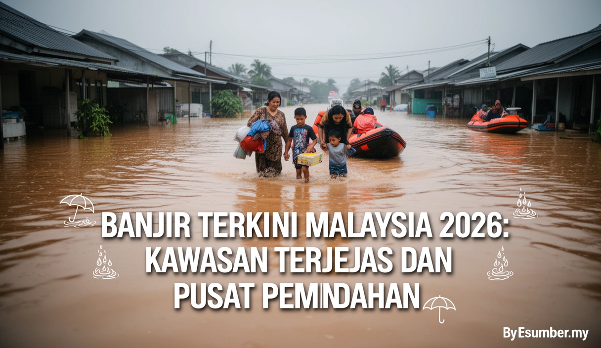 Banjir Terkini Malaysia 2026: Kawasan Terjejas dan Pusat Pemindahan
