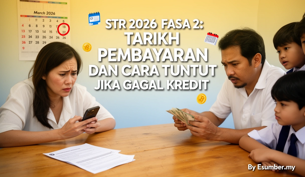 STR 2026 Fasa 2: Tarikh Pembayaran dan Cara Tuntut Jika Gagal Kredit