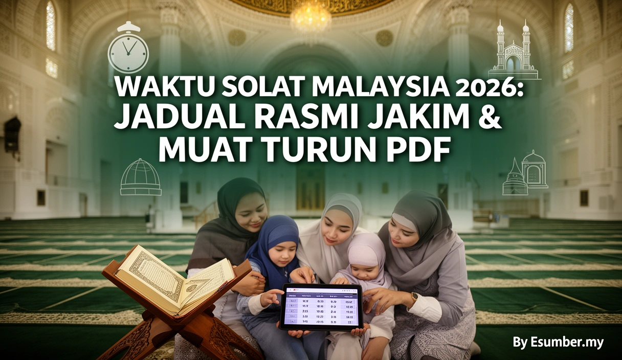 Waktu Solat Malaysia 2026: Jadual Rasmi JAKIM & Muat Turun PDF