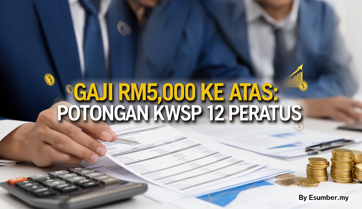 Gaji RM5,000 Ke Atas: Potongan KWSP 12 Peratus