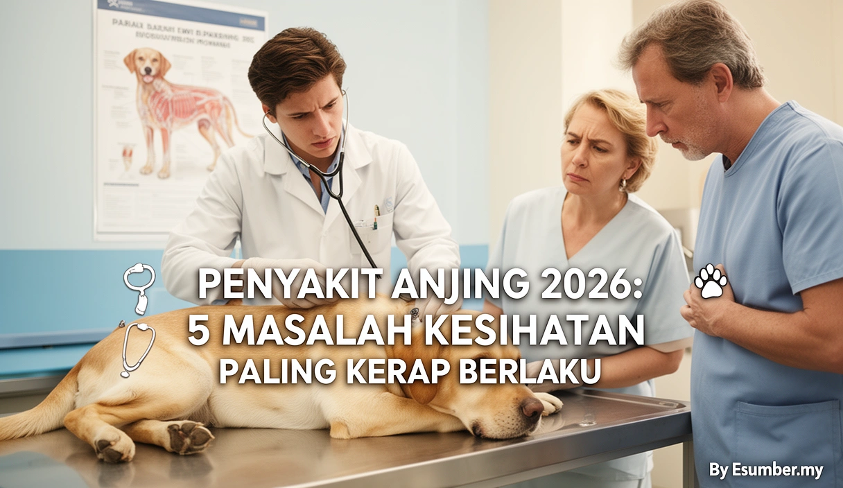 Penyakit Anjing 2026: 5 Masalah Kesihatan Paling Kerap Berlaku