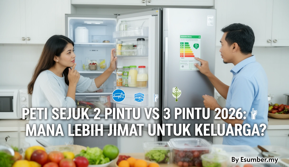 Peti Sejuk 2 Pintu vs 3 Pintu 2026: Mana Lebih Jimat untuk Keluarga?