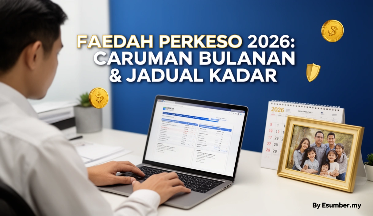 Faedah PERKESO 2026: Caruman Bulanan & Jadual Kadar