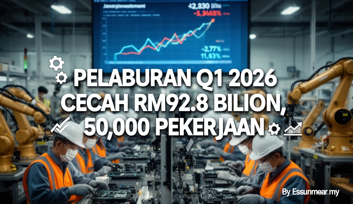 Pelaburan Q1 2026 Cecah RM92.8 Bilion, 50,000 Pekerjaan