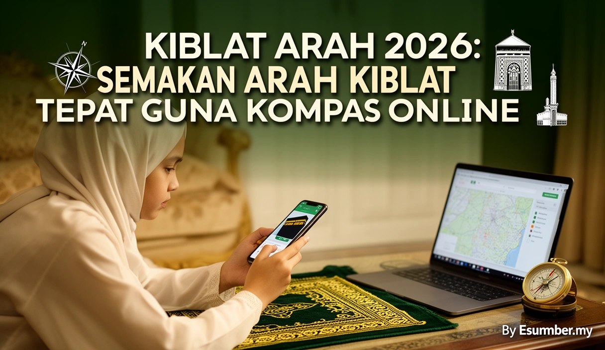 Kiblat Arah 2026: Semakan Arah Kiblat Tepat Guna Kompas Online
