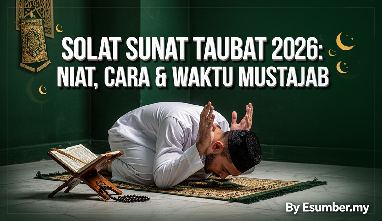 Solat Sunat Taubat 2026: Niat, Cara & Waktu Mustajab