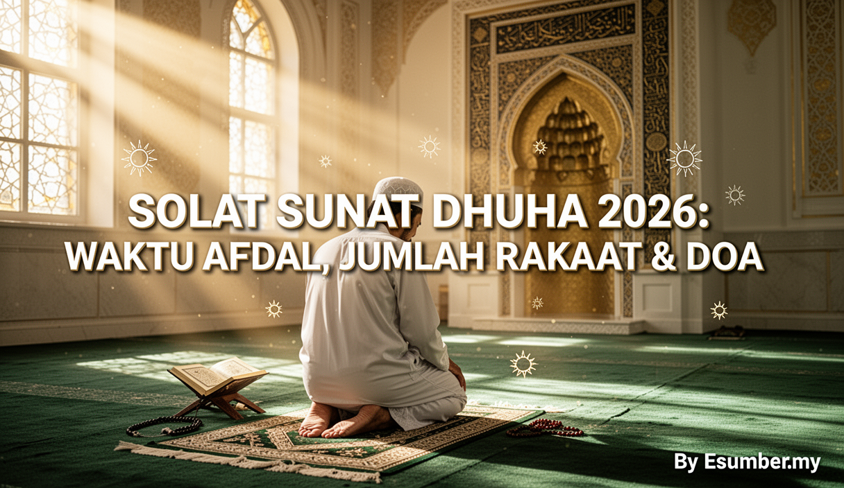 Solat Sunat Dhuha 2026: Waktu Afdal, Jumlah Rakaat & Doa