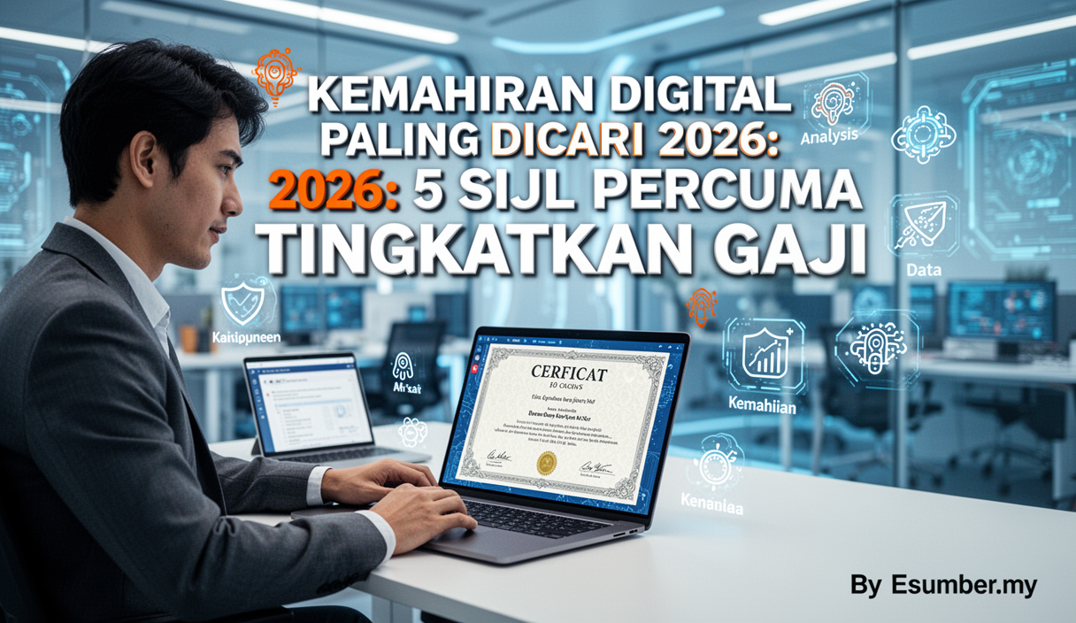 Kemahiran Digital Paling Dicari 2026: 5 Sijil Percuma Tingkatkan Gaji