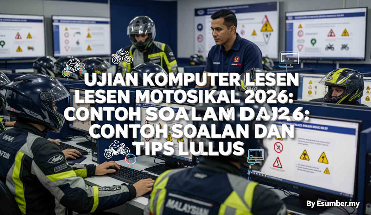 Ujian Komputer Lesen Motosikal 2026: Contoh Soalan dan Tips Lulus
