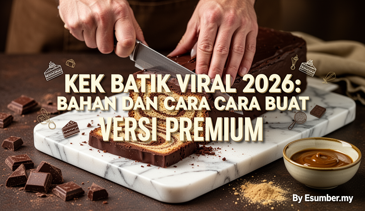 Kek Batik Viral 2026: Bahan dan Cara Buat Versi Premium