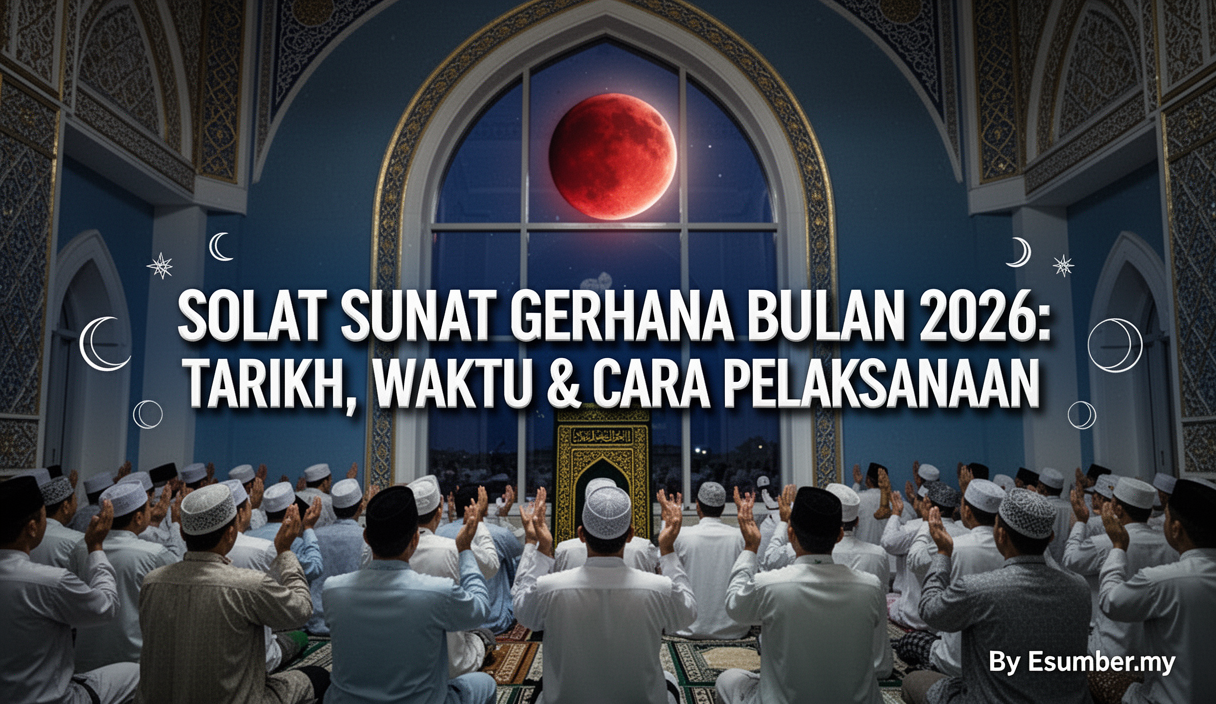 Solat Sunat Gerhana Bulan 2026: Tarikh, Waktu & Cara Pelaksanaan