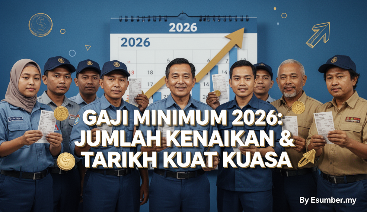 Gaji Minimum 2026: Jumlah Kenaikan & Tarikh Kuat Kuasa