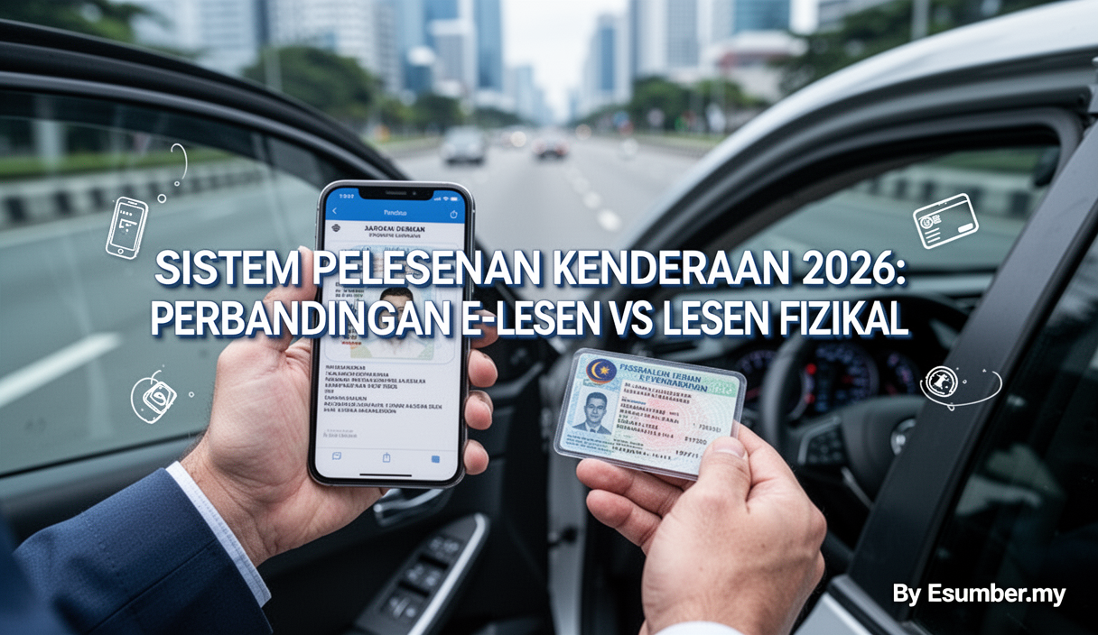 Sistem Pelesenan Kenderaan 2026: Perbandingan e-Lesen vs Lesen Fizikal