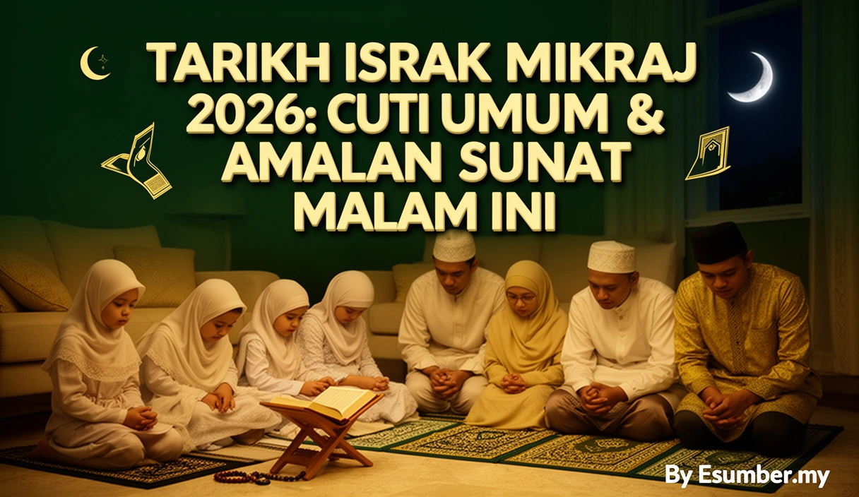 Tarikh Israk Mikraj 2026: Cuti Umum & Amalan Sunat Malam Ini