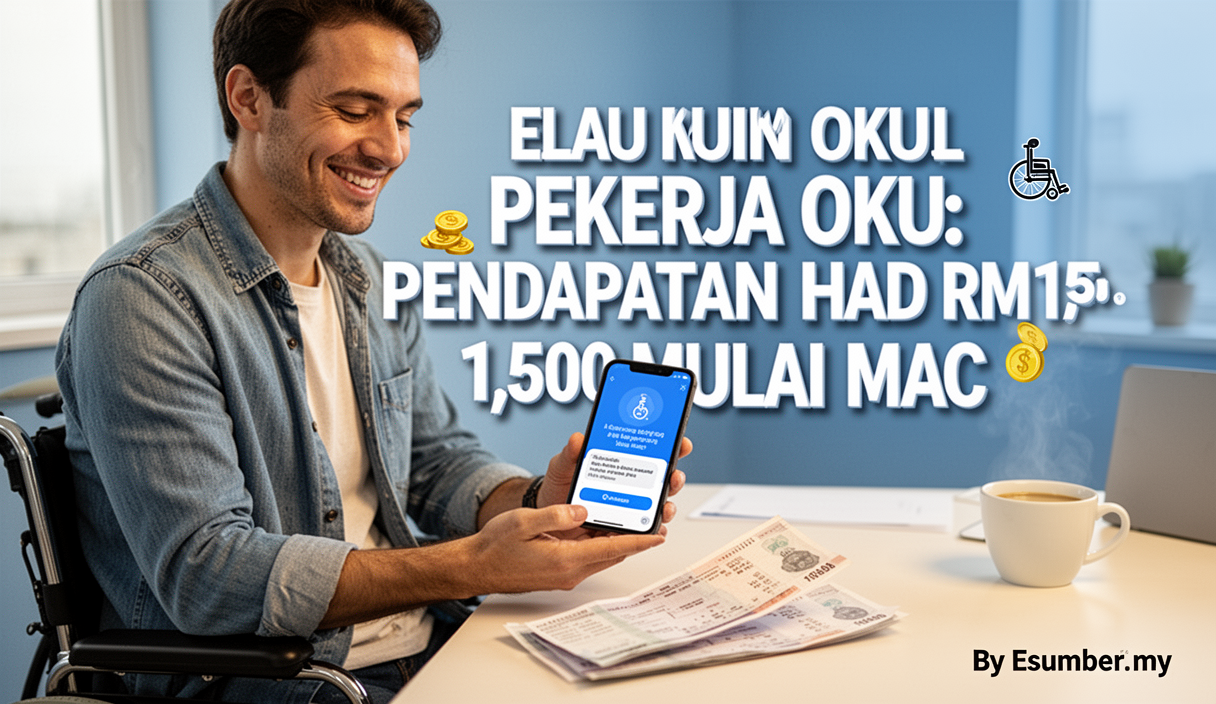 Elaun Pekerja OKU: Pendapatan Had RM1,500 Mulai Mac