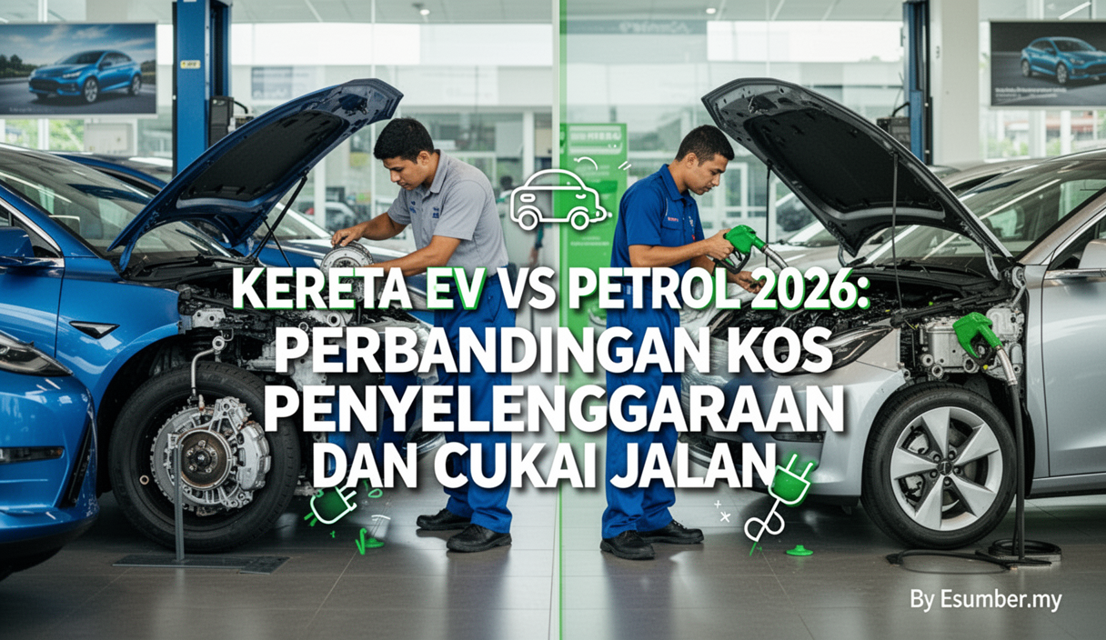 Kereta EV vs Petrol 2026: Perbandingan Kos Penyelenggaraan dan Cukai Jalan