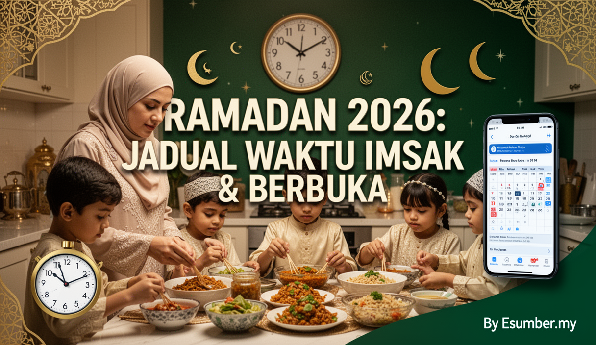 Ramadan 2026: Jadual Waktu Imsak & Berbuka